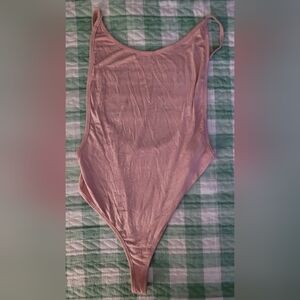 Minimalist Thong Bodysuit – Nude Pink – Size Small (No Tag)